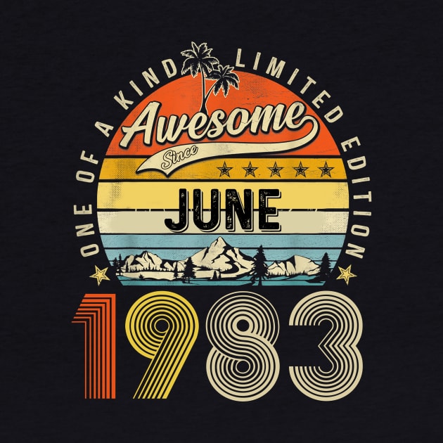 Awesome Since June 1983 Vintage 40th Birthday by Gearlds Leonia